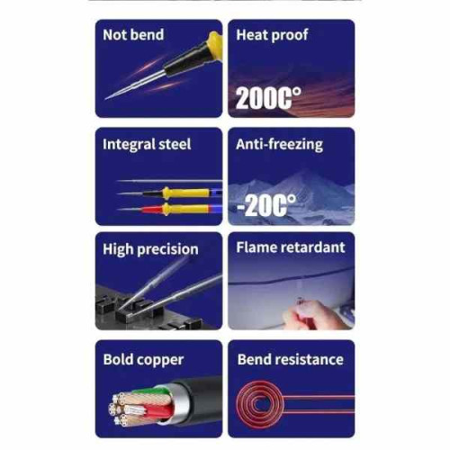 Mechanic P40 1000V/20A 0.2mm High Stainless Steel Multimeter Pen
