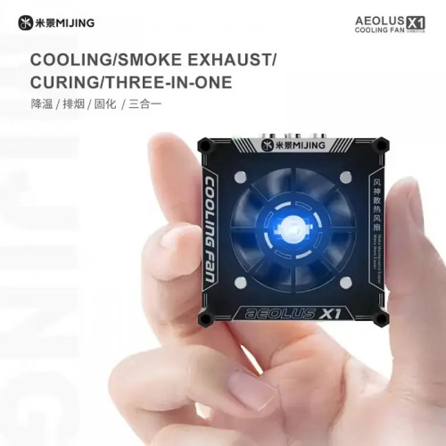 Mijing Aeolus X1 Rechargeable 3-in-1 UV Curing / Smoke Exhaust / Cooling Fan for PCB Repair