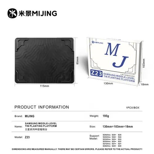 Mijing Z23 Middle-Level Tin-Planting BGA Reballing Platform Set for Samsung Galaxy S20 to S25 Series