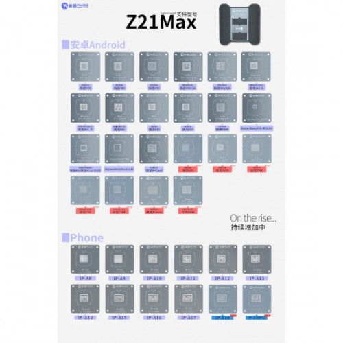 MiJing Z21 Max CPU IC Chip Reballing Stencil Station For Only Android