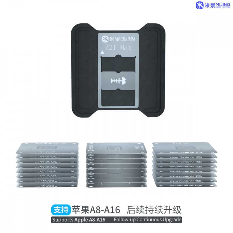 MiJing Z21 Max CPU IC Chip Reballing Stencil Station For Android & iPhone 6-15PM