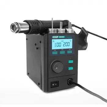 QUICK 2008D+ Hot Air Desoldering Station intelligent LCD Digital Hot Air Gun For Mobile Phone Repair Lead-free Disassemble Tools