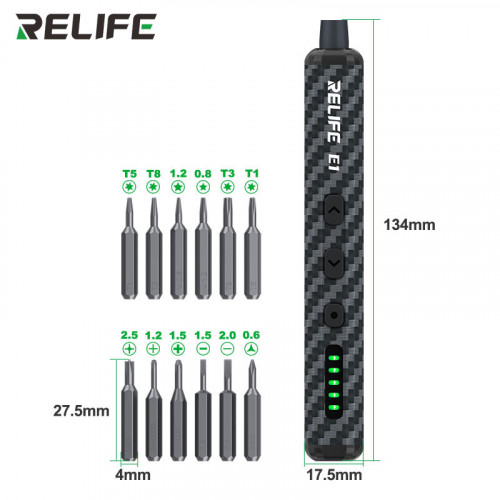 RELIFE E1 Carbon fiber electric screwdriver set