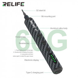 RELIFE E1 Carbon fiber electric screwdriver set RELIFE E1 Carbon fiber electric screwdriver set