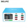 Relife RL-309A 100W High Power 8-Port Fast Charging Digital Display USB Charger