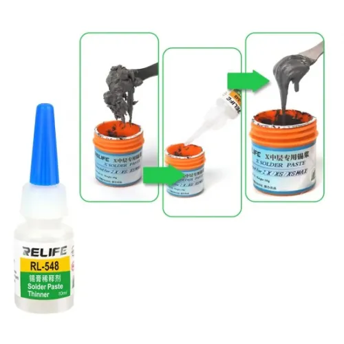 Relife RL-548 Universal Solder Paste Thinner Liquid (10 ML) - For Dry PPD Paste