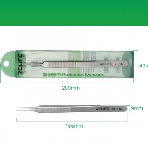 RELIFE RT-14SA ANTI-STATIC PRECISION STAINLESS STEEL TWEEZER