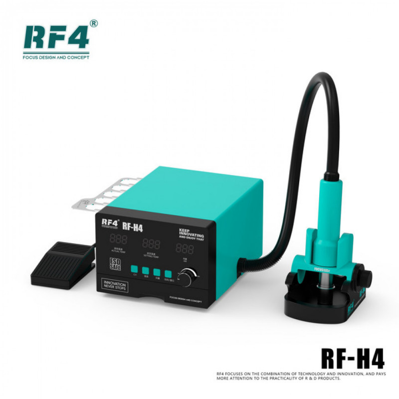 RF4 RF-H4 Lead-free ESD BGA Hot Air Soldering Rework Station (1200W)RF4 RF-H4 Lead-free ESD BGA Hot Air Soldering Rework Station (1200W)