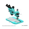 RF4 RF-6558 Pro 6.5-58X Trinocular Stereo Microscope with Big Base & Silicone Pad & Screw Pad