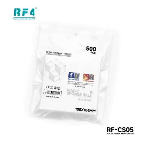 RF4 CS05 White High Density High Temperature Residue Free Strong Decontamination Cleaning Sponge for Mobile Phones Chips