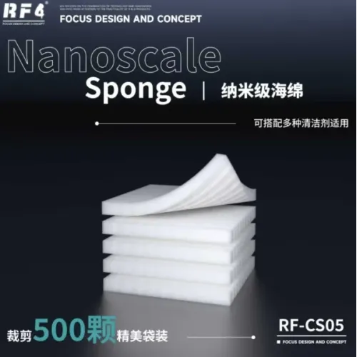 RF4 CS05 White High Density High Temperature Residue Free Strong Decontamination Cleaning Sponge for Mobile Phones Chips