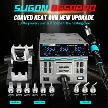SUGON 8650Pro Curve Hot Air Soldering Station 1300W High Wind Power Maintenance Motherboard CPU Desoldering Station