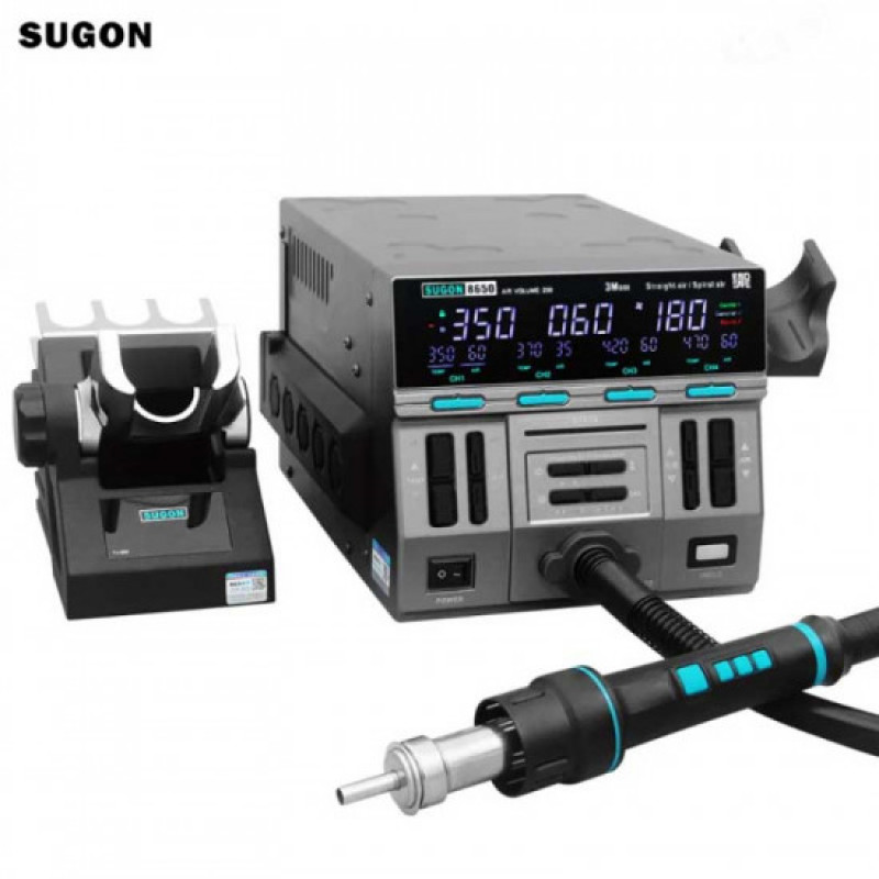 SUGON 8650 1300W Hot Air Rework Station 3 Mode Digital Display Intelligent BGA Rework Station For BGA PCB Chip Repair Tool