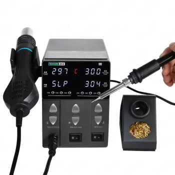 SUGON 202 2IN1 SOLDERING IRON & HOT AIR GUN REWORK STATION ELECTRIC FOR PCB - IC/SMD/BGA SUGON 202 2IN1 SOLDERING IRON & HOT AIR GUN REWORK STATION ELECTRIC FOR PCB - IC/SMD/BGA