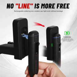 SUGON 55G Cordless Soldering Iron, 250mAh Magnetic Rechargeable Soldering Station, Portable Electronic Welding Tool Kit