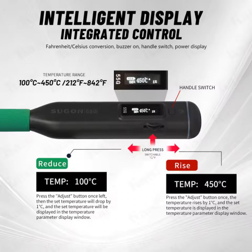 SUGON 55G Cordless Soldering Iron, 250mAh Magnetic Rechargeable Soldering Station, Portable Electronic Welding Tool Kit