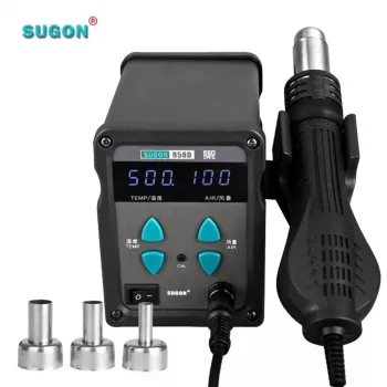 SUGON 858D Hot Air Gun Soldering Station 700W Temperature 500 Digital Display SMD