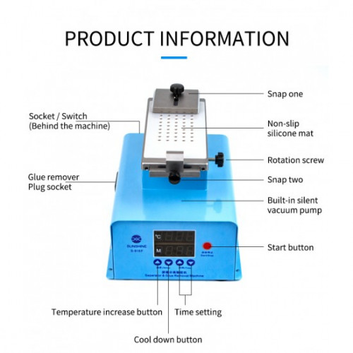 Sunshine S-918F Edge Screen Separation Glue Remover Machine