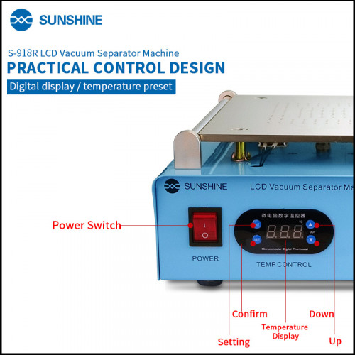 Metal Sepretor Sunshine S-918R Lcd Separator, Manual Vacuum Machine