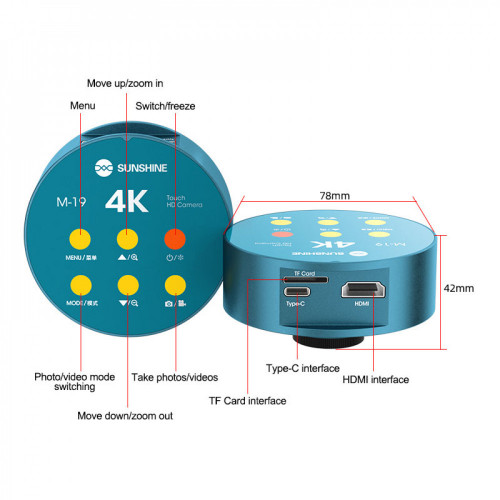 SUNSHINE M-19 Touch 4K HD Camera
