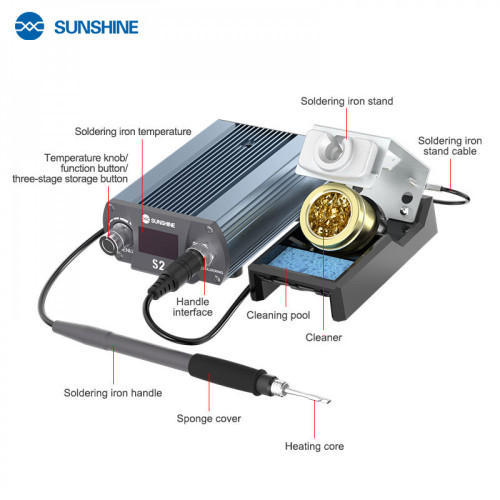 SUNSHINE S2 Smart Soldering Station For 210 110V/220V