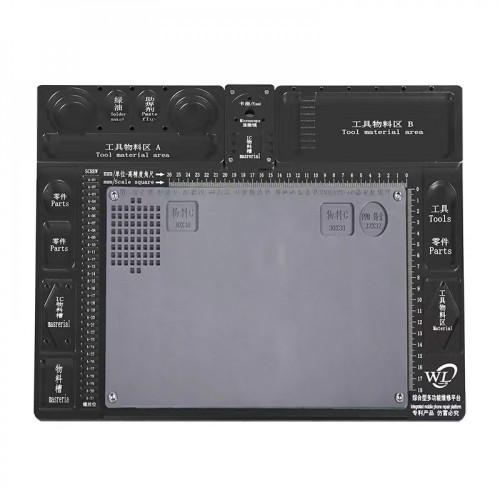 WL Aluminum Alloy Microscope Base Platform Pad High Heat Resistant Maintenance Mat For Phone Repair Platform