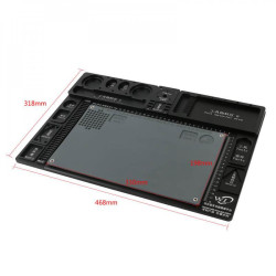 WL Aluminum Alloy Microscope Base Platform Pad High Heat Resistant Maintenance Mat For Phone Repair Platform