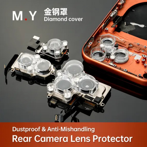 YCS Mr. Yang 4-in-1 Diamond Shield Rear Camera Repair Protective Cover Set for iPhone 6-17 Series