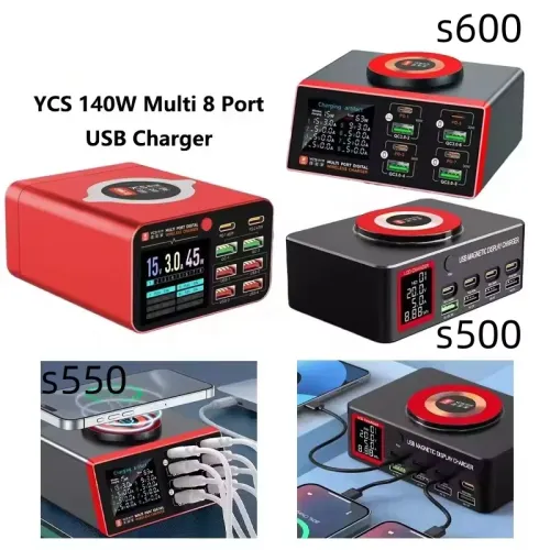 YCS-S550 Multi 8 Port USB Wireless Charger