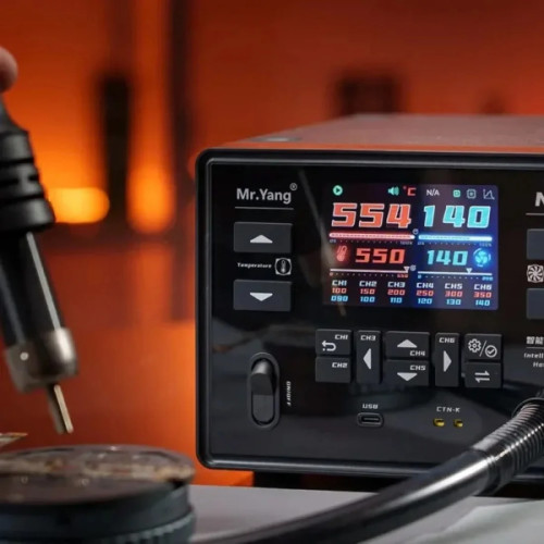 YCS Mr.Yang No.1 1400W Intelligent Curve Digital Display Hot Air Gun Desoldering Rework Station