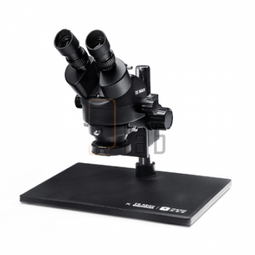 YCS 1S MAX 7X-45X 360° Rotation Trinocular Stereo Zoom Microscope with Big Base
