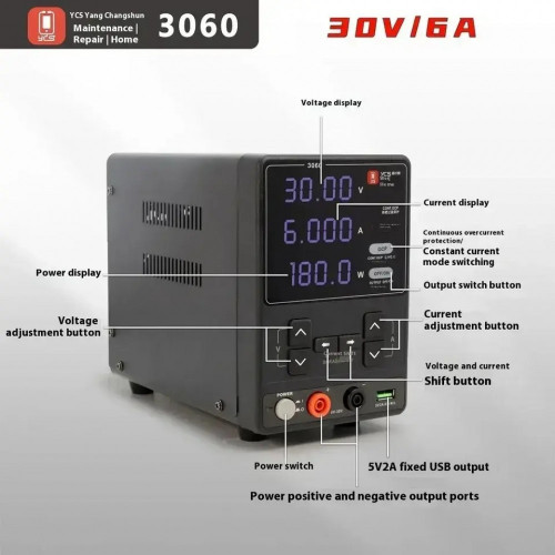 YCS 3060 30V 6A DC Power Supply 180W High Power For Tablet/ Mobile phone