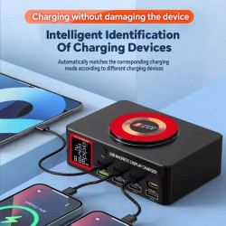 YCS S500 140W 8-Port Multi USB Charger with Display PD 100WQCLCD 15W Magnetic Wireless Charging Station for Phones Fast Charging Tools YCS S500 140W 8-Port Multi USB Charger with Display PD 100WQCLCD 15W Magnetic Wireless Charging Station for Phones Fast Charging Tools