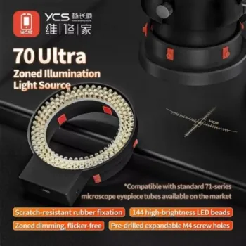YCS 70 Ultra Zoned Light Source with 144 LED Microscope illuminator 71 series