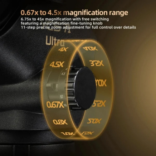 YCS 71 Ultra Microscope Professional 0.67X-45X Magnification Zoom Stereo Microscope