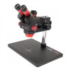 YCS-6558X 6.5X-58X Rotation Trinocular Stereo Zoom Microscope with Big Base