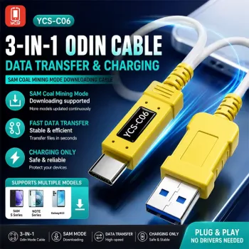 YCS-C06 USB to Type-C Download Mode Engineering Cable for Samsung S8 to S26 / Note 8 to Note 20 / A53