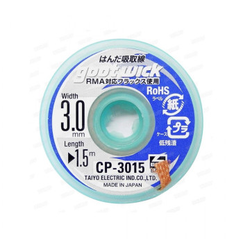 Gootwick CP-3015 DE soldering Wick | (L) 1.5 m x (W) 3.0 mm