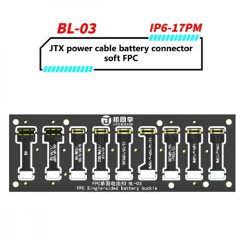 JTX BL-03 Power Cable Battery Soft FPC Connector Supports iPhone 6 to 17 Series