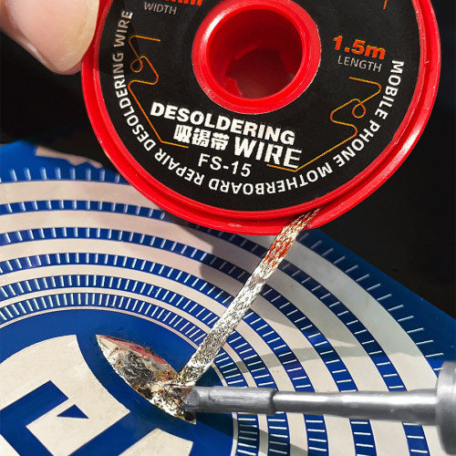 JTX FS-15 1.5M 2.0mm Super Desoldering Wire for PCB Repair - 3Pcs